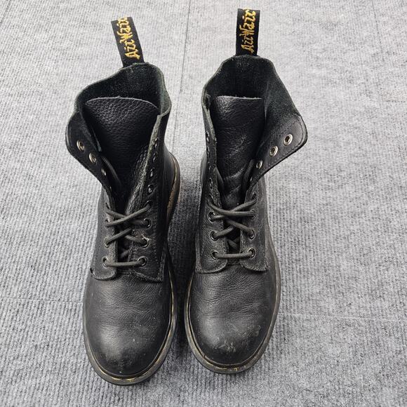 Dr Martens Pascal Boots Womens 7 Black 1460 Leather Lace Up Combat Utility Punk - Picture 3 of 8